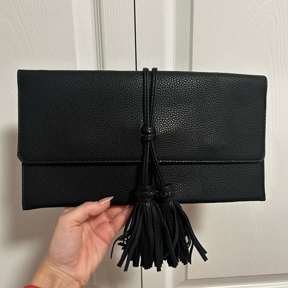Black Clutch with Tassel
